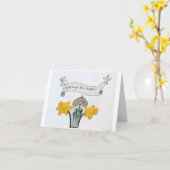 St Davidの日カード第1 Pl。 WSCO カード (黄色い花)