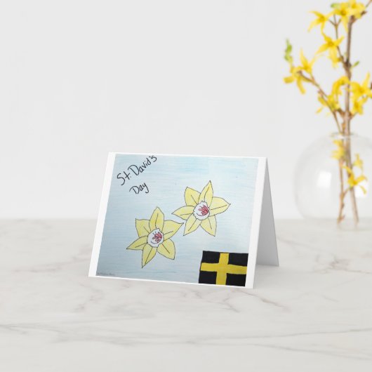 St Davidの日カード第2 Pl。 WSCO カード (黄色い花)