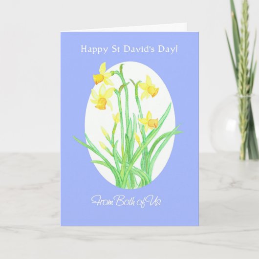 St DavidのDay Daffodilsカード、両方から カード (正面)