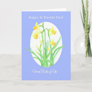 St DavidのDay Daffodilsカード、両方から カード