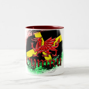 、St DavidグランジなのSt Davidの日のマグドラゴン ツートーンマグカップ