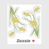 St. David'sまたはSt. Piran's Day Daffodils (fL) - シール (シート)