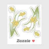 St. David'sまたはSt. Piran's Day Daffodils (fR) - シール (シート)
