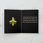 St Davids Day Daffodils And Cross カード (内部)