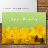 St David's Day Yellow Daffodils Personalized カード