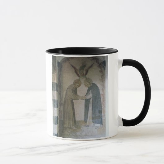 St DominicおよびSt Francis (フレスコ画の会合 マグカップ (右)