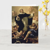 St Dominic 1170-1221年 カード (黄色い花)