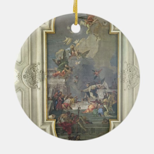 St Dominic (fres著数珠の施設 セラミックオーナメント (裏面)