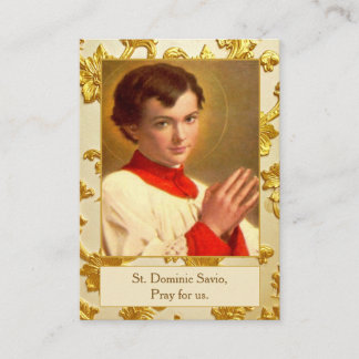 St Dominic Savio Communion Remembrance Prayer Card 名刺
