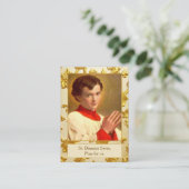 St Dominic Savio Communion Remembrance Prayer Card 名刺 (スタンド正面)