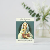 St. Dymphna Catholic Patron Saint Prayer Card      プレイスカード (スタンド正面)