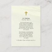 St. Dymphna Catholic Patron Saint Prayer Card      プレイスカード (裏面)