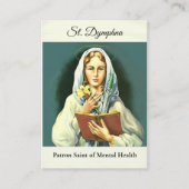 St. Dymphna Catholic Patron Saint Prayer Card      プレイスカード (正面)