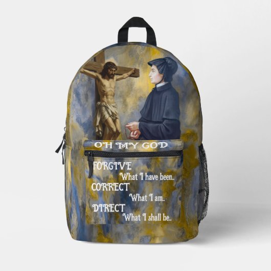 St Elizabeth Ann Seton Catholic Saint プリントバックパック (正面)