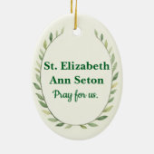 St Elizabeth Ann Seton God's Peace and Blessings セラミックオーナメント (裏面)