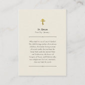 St. Emilia Orthodox Christian Prayer Card プレイスカード (裏面)