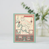 St. Emilion Bordeaux Wine Map ポストカード (スタンド正面)