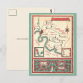 St. Emilion Bordeaux Wine Map ポストカード (正面/裏面)