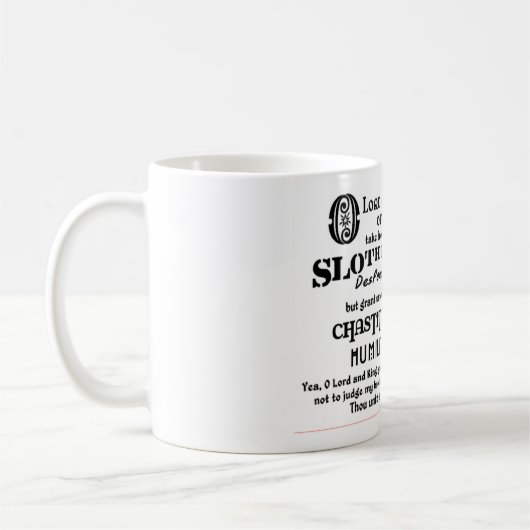 St. Ephremのコーヒー・マグの祈りの言葉 コーヒーマグカップ (左)