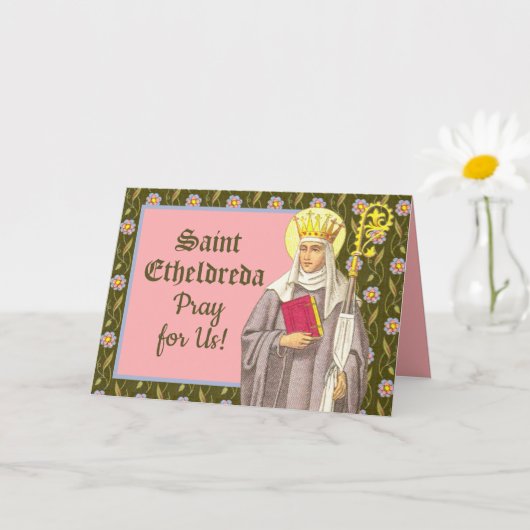 St. Etheldreda (Audrey) (P 003)カード カード (小さな植物)