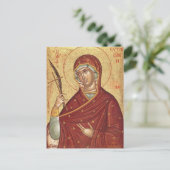 St. Euphrosyne of Alexandria Orthodox Icon ポストカード (スタンド正面)
