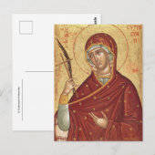St. Euphrosyne of Alexandria Orthodox Icon ポストカード (正面/裏面)