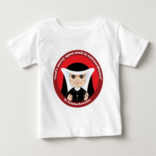 St. Faustina Kowalska ベビーTシャツ (正面)