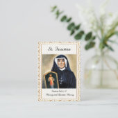 St. Faustina Roman Catholic Prayer Card プレイスカード (スタンド正面)