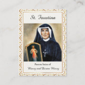 St. Faustina Roman Catholic Prayer Card プレイスカード (正面)