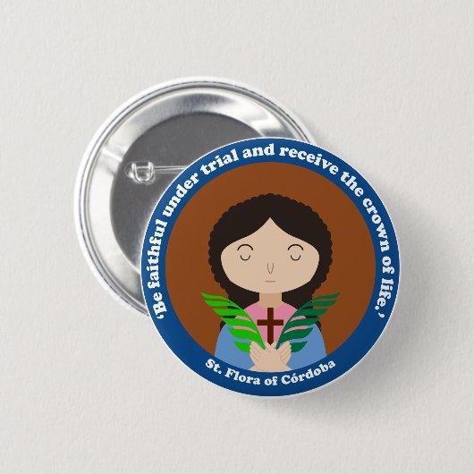 St. Flora of Córdoba 缶バッジ (正面&裏面)