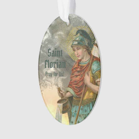 St. Florian with Bucket (両方; M 019)アクリル オーナメント (正面)