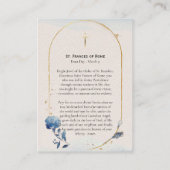 St. Frances of Rome Catholic Prayer Card           プレイスカード (裏面)