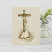 St Francisあなたの十字のde Sales Quote神聖なカード サンキューカード (スタンド正面)