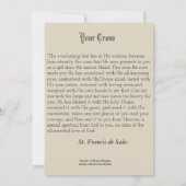 St Francisあなたの十字のde Sales Quote神聖なカード サンキューカード (裏面)