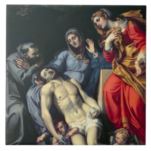 St FrancisおよびSt Mary Magdalene、c.1が付いているピエタ タイル