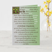 St Francisのカトリック教徒カードの祈りの言葉 カード (黄色い花)