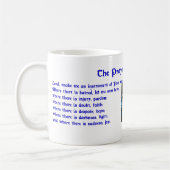 St. Francisの祈りの言葉の覆い コーヒーマグカップ (左)