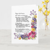 St Francisの祈りの言葉 カード (黄色い花)