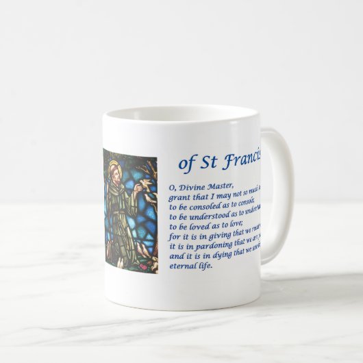 St. Francisの祈りの言葉 コーヒーマグカップ (正面右)