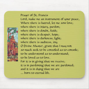 St Francisの祈りの言葉… マウスパッド
