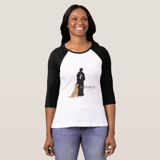 St. Francisの農場3/4の袖のワイシャツ Tシャツ (正面フル)