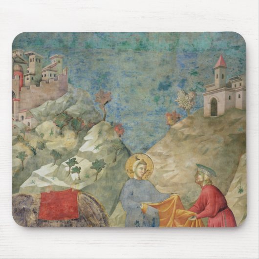 St Francisは他人に彼のコートを与えます マウスパッド (正面)