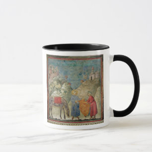 St Francisは他人に彼のコートを与えます マグカップ