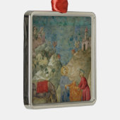 St Francisは他人に彼のコートを与えます メタルオーナメント (右)