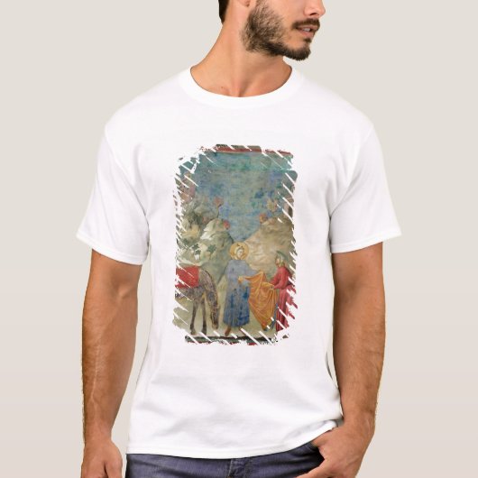 St Francisは他人に彼のコートを与えます Tシャツ (正面)