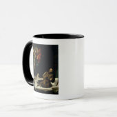 St Francisは天使のミュージシャンによって慰めました マグカップ (正面左)