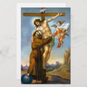 St Francisイエス・キリストの十字の天使の世界 便箋 (正面/裏面)