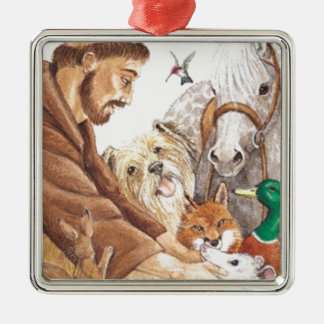 St Francis及び動物の帽子、ピン、keychain、ペットラベル メタルオーナメント
