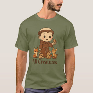 St Francis All Creatures T-Shirt Tシャツ