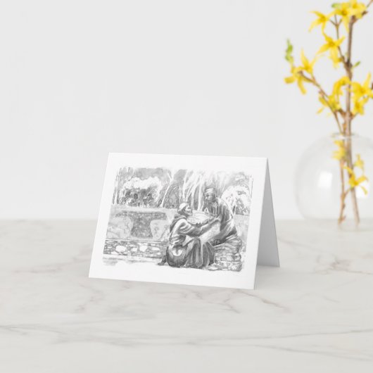 St. Francis and the Leper カード (黄色い花)